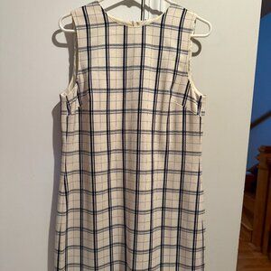 Theory "Nuriana Raetia" Black/White Plaid Sheath Dress